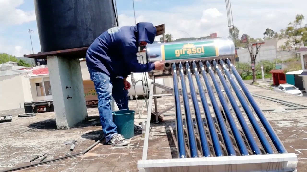 como instalar un calentador solar paso a paso