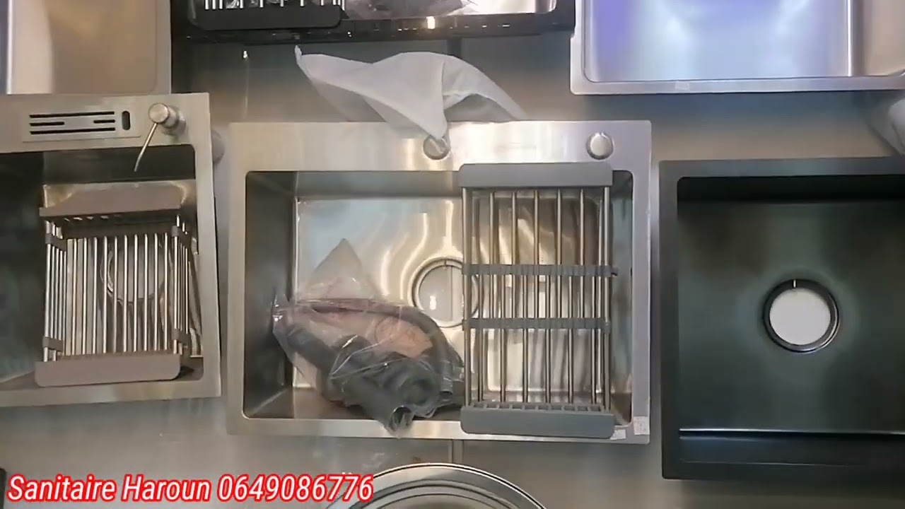 أنواع وأشكال مختلفة من أحواض المطابخ l'évier de cuisine مع المقاسات والأثمنة