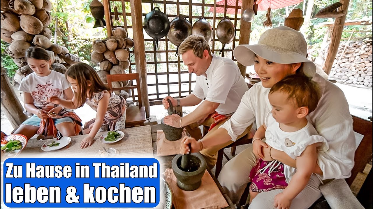 Zuhause bei Gastfamilie in Thailand 😍 Zusammen kochen & XXL Garten Tour! Chiang mai Home Host Lanna