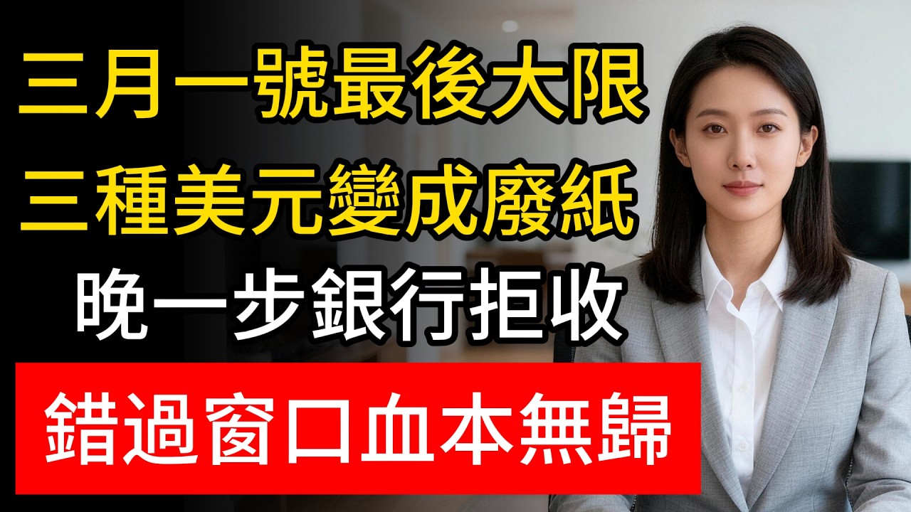 2026年3月前必查！家中美元現金暗藏3大陷阱！特別是這幾種版本，再不處理可能再也無法流通！#2026銀行新規 #美元作廢 #美國養老 #現金 #銀行