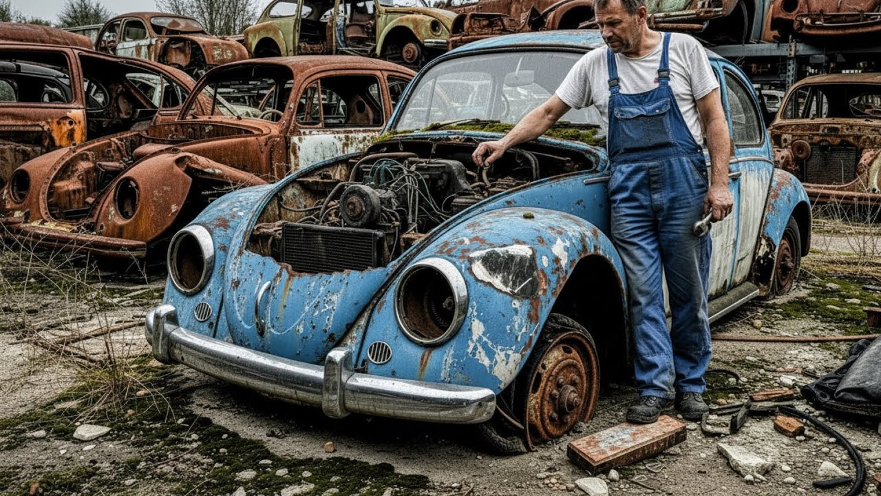 ASMR Car Restoring an Abandoned 1961 Volkswagen Beetle Complete Rebuild