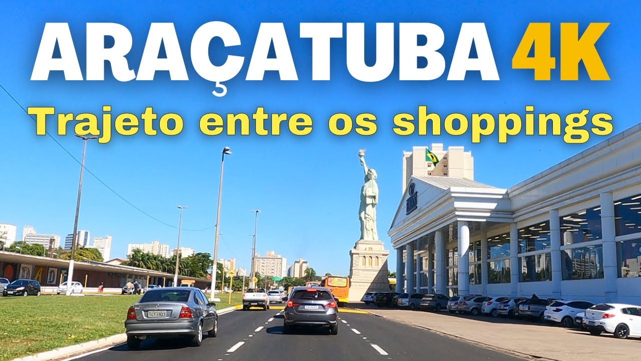 [4K] Dirigindo do Araçatuba Shopping ao Shopping Praça Nova via Av. dos Araçás | Interior de SP