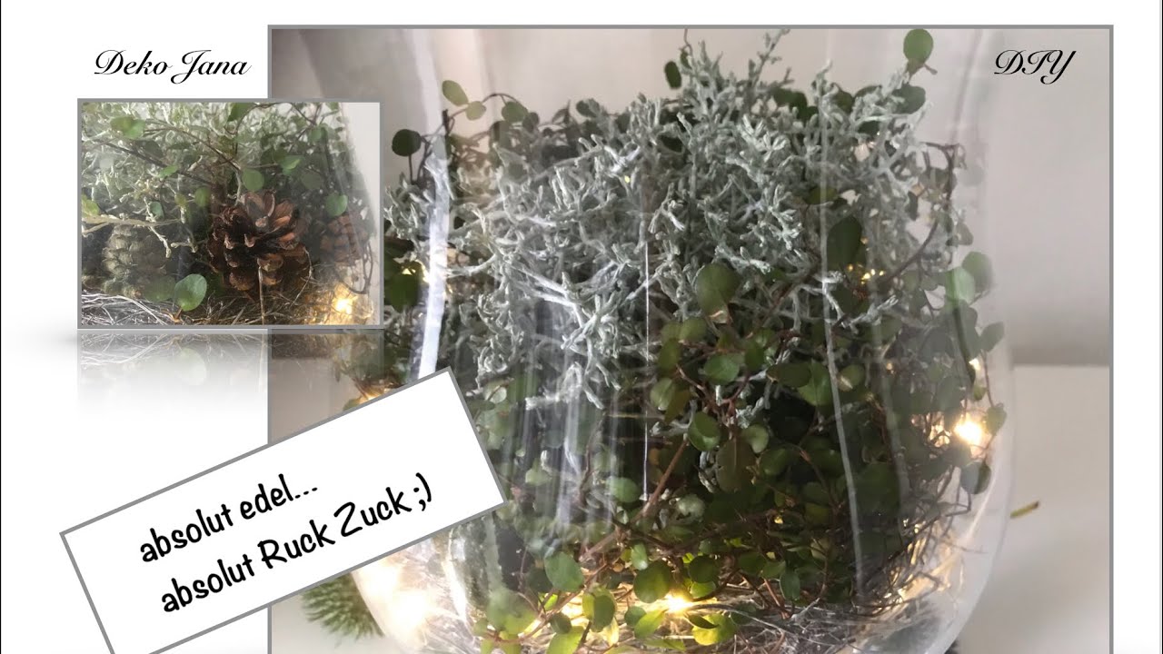 DIY: „Winterstimmung im Glas“ Lichtquellen für gemütliche Abendstunden / Deko Jana