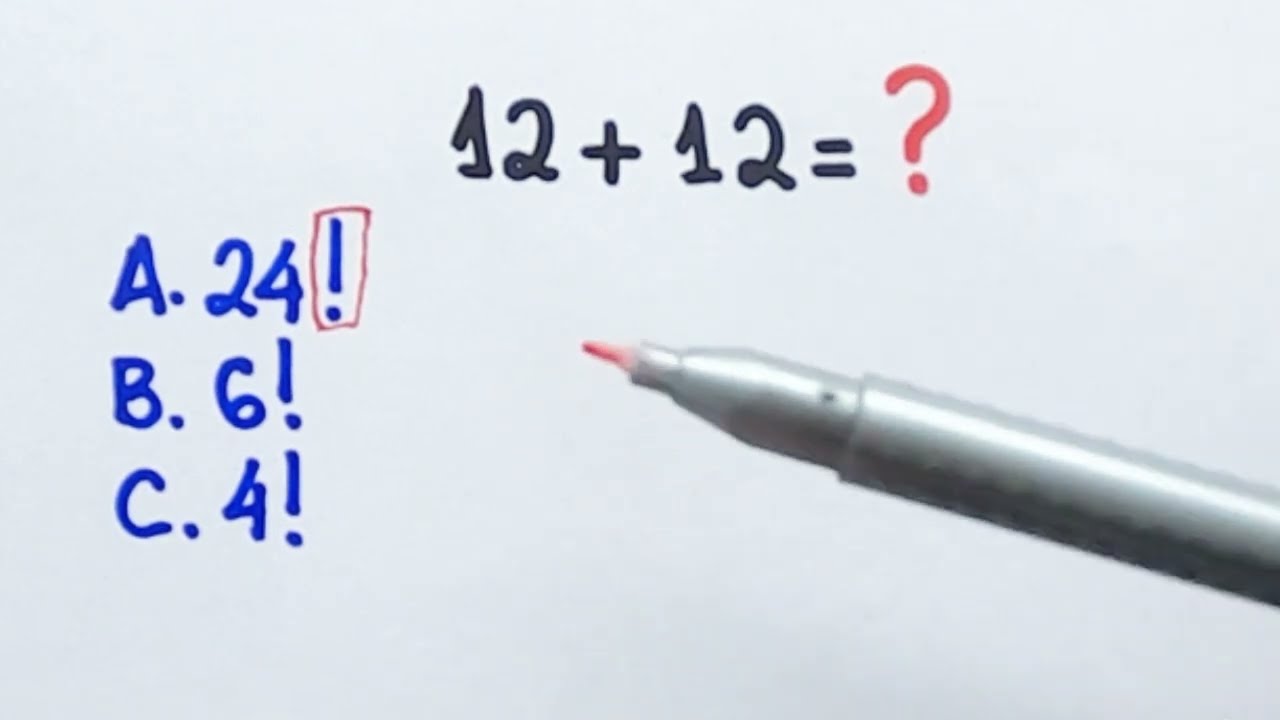 😱12+12=❓ A MAIORIA NÃO CONSEGUE RESOLVER! Matemática Básica🚀