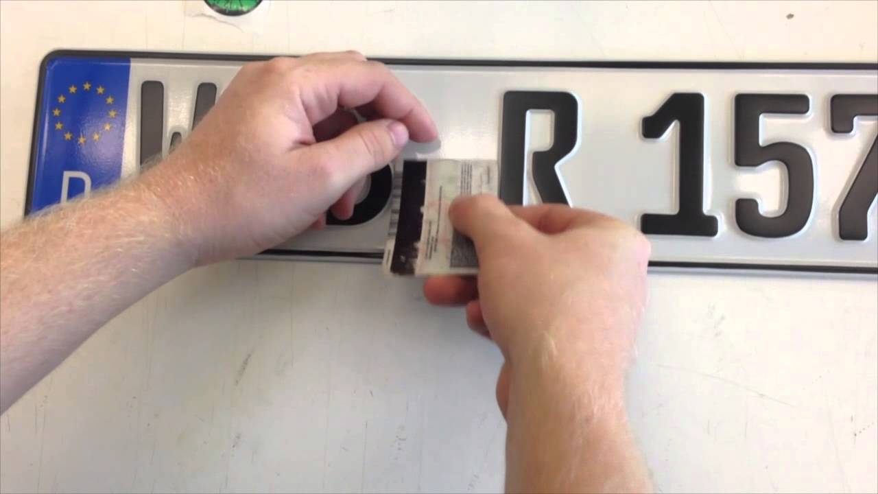 How to Apply Seals to Your Custom European License Plate