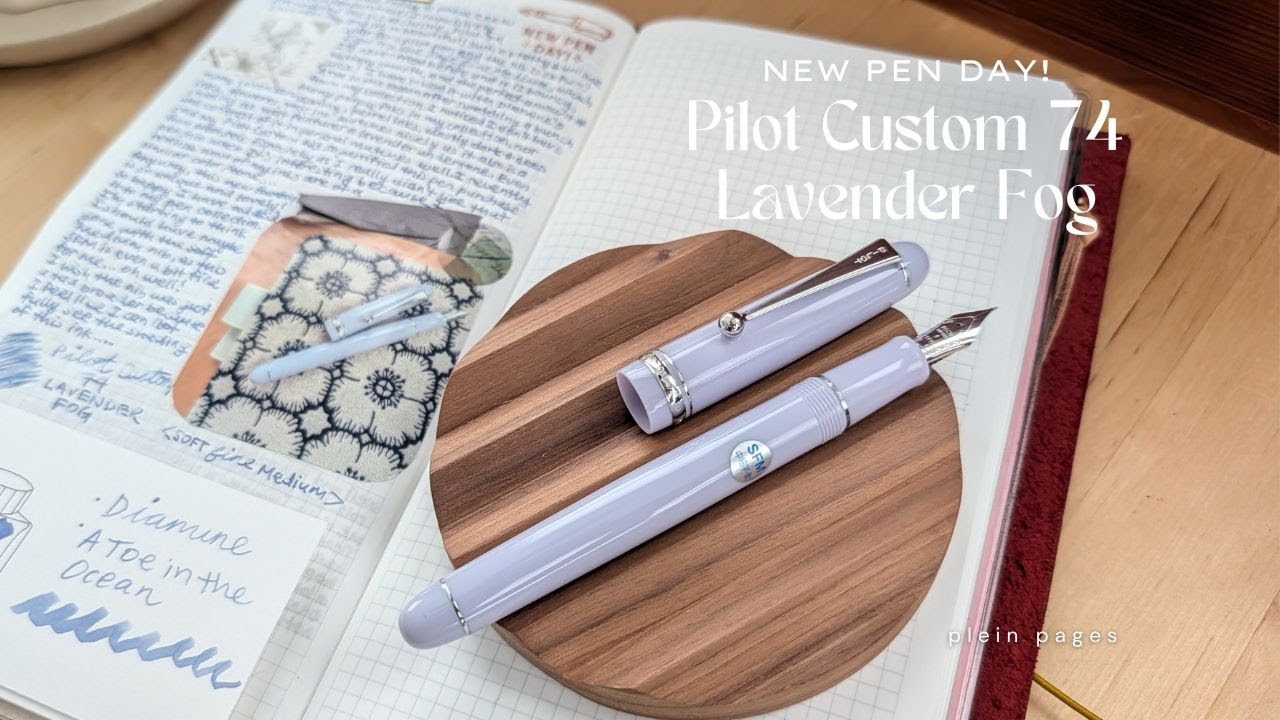 Распаковка новой перьевой ручки и первые впечатления: Pilot Custom 74 Lavender Fog