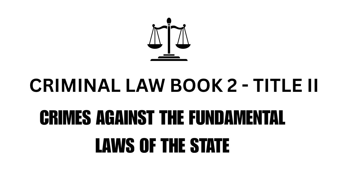 CRIMINAL LAW BOOK 2 - TITLE II (ARTICLE 127-130)