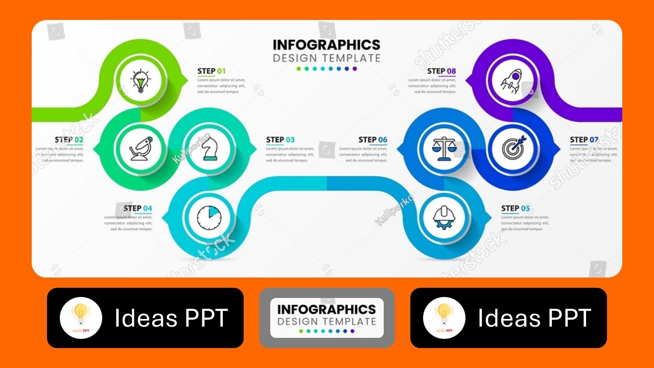 Create 8 Options Circular Slide in PowerPoint