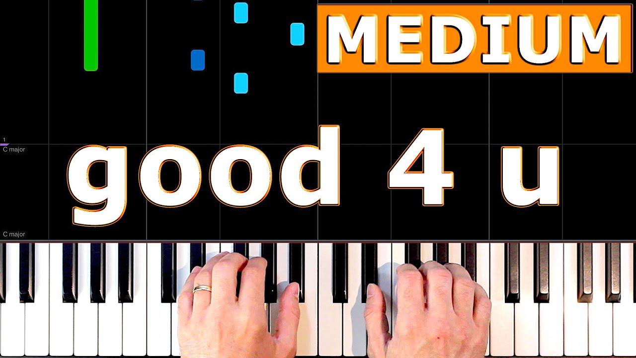 Olivia Rodrigo - good 4 u - MEDIUM Piano Tutorial - [Sheet Music]