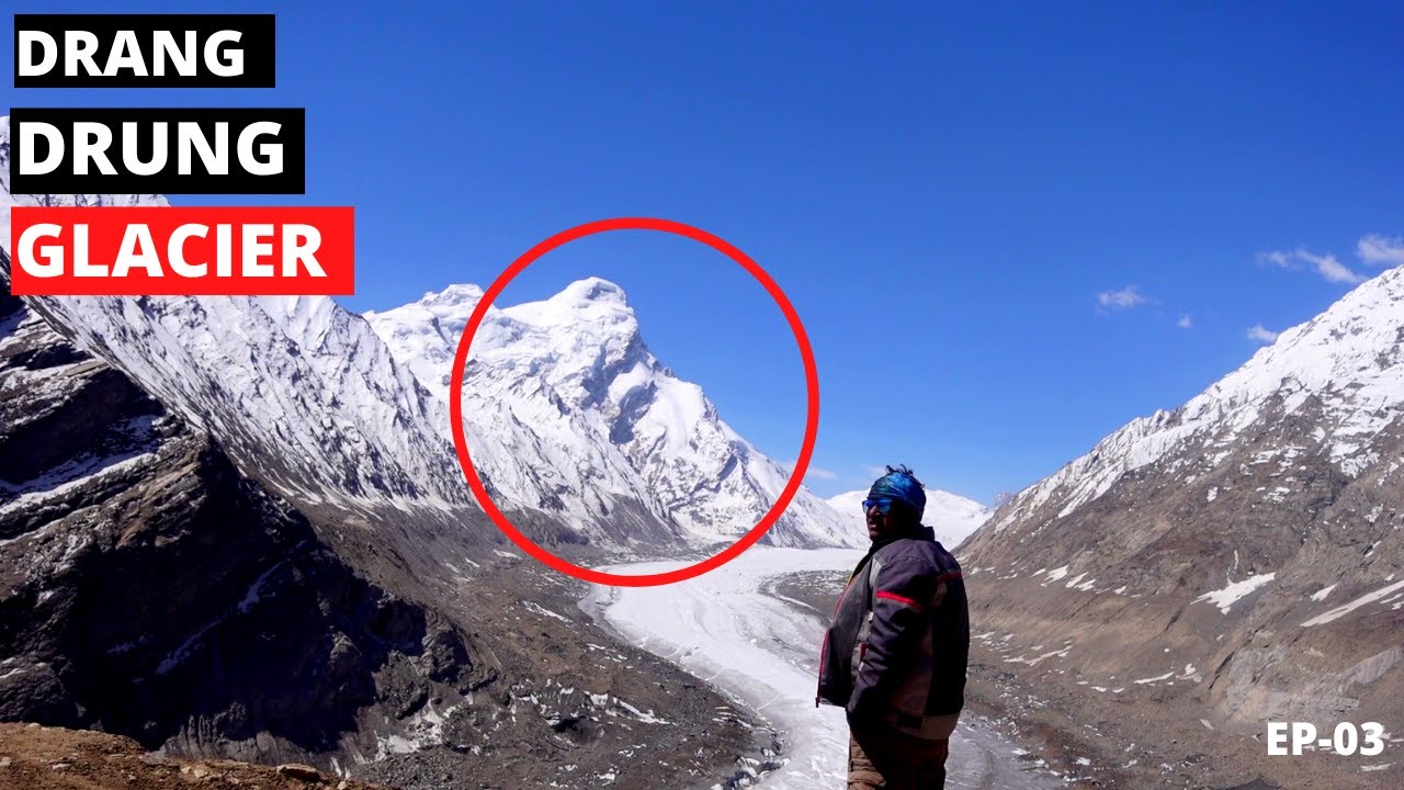 A Giant Face at DRANG DRUNG GLACIER | Riding Solo in Zanskar | 2022