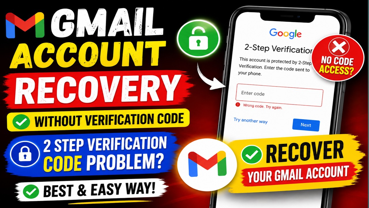 How to recover Gmail account | Gmail recovery without verification code | Same email OTP problem