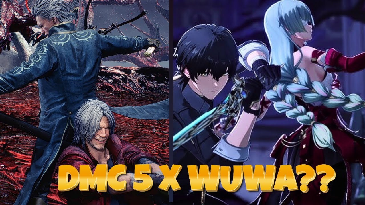 Dante and Virgil in Rover vs Phrolova Last Fight | Wuthering Waves 2.5 | DMC 5 | BiliBili