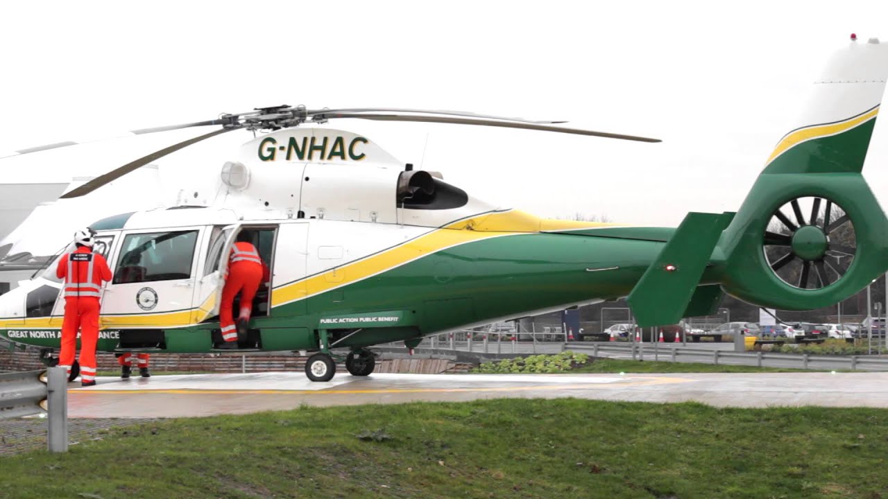 Air ambulance touches down at the new Northumbria hospital