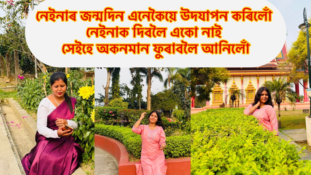 নেইনাৰ জন্মদিন এনেকৈয়ে উদযাপন কৰিলোঁ || নেইনাক দিবলৈ একো নাই || সেইহে অকনমান ফুৰাবলৈ আনিলোঁ । 