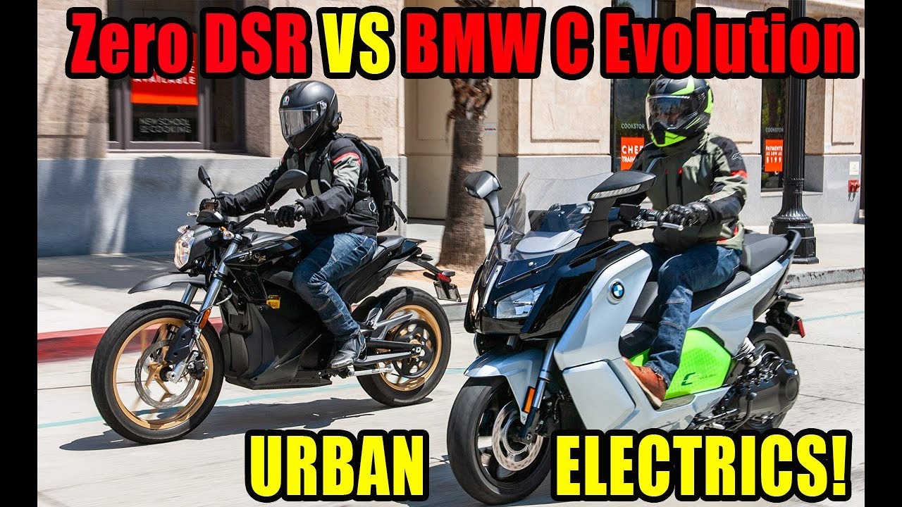 Urban Electric Motorcycles: BMW C Evolution Scooter And Zero DSR