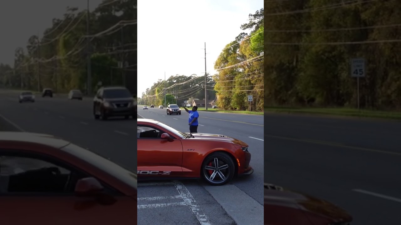 ON FULL BLAST! Camaro Does Epic Burnout🔥🔥🔥 #burnout  #camaro #shorts