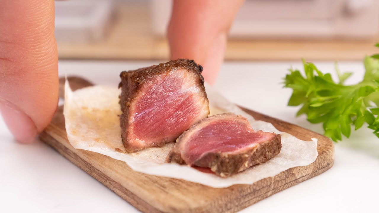 Delicious Miniature Food Challenge With Miniature Beef Steak l The Best Steak Ever By Mini Kitchen