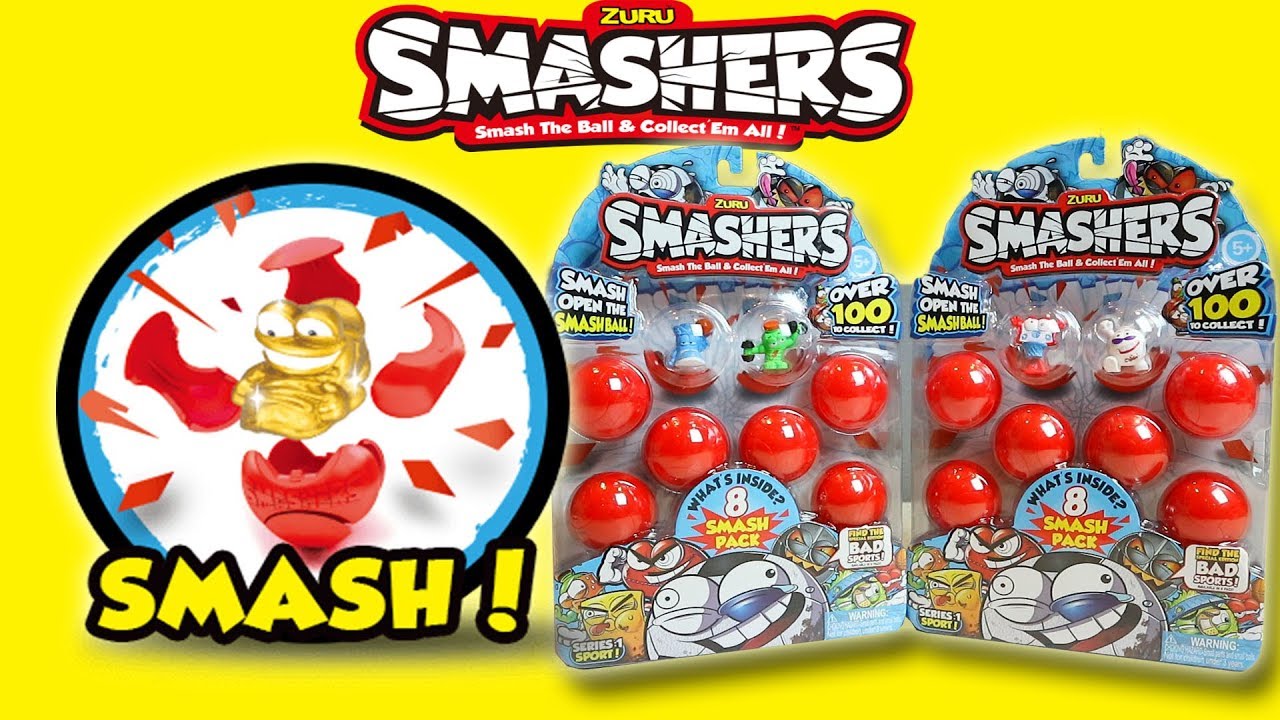 SMASHERS  8 PACKS SPORTS EDITION - UNBOX & SMASH OPEN | Little Kelly & Friends ToysReview for Kids