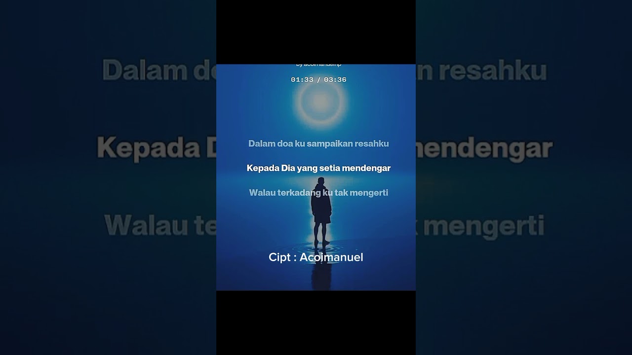 TUHAN MENGERTI AIR MATAKU - Cipt : Acoimanuel