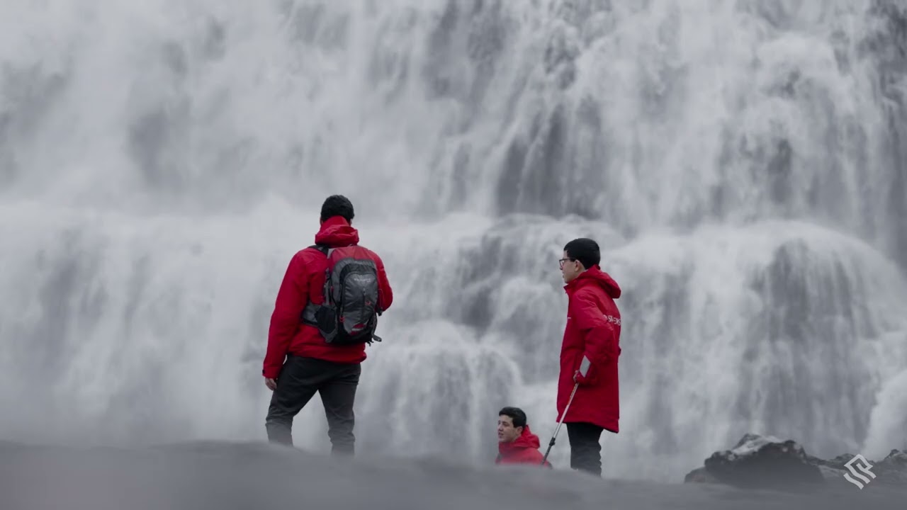 A hike to Dynjandi Waterfall in Dynjandisvogur, Iceland
