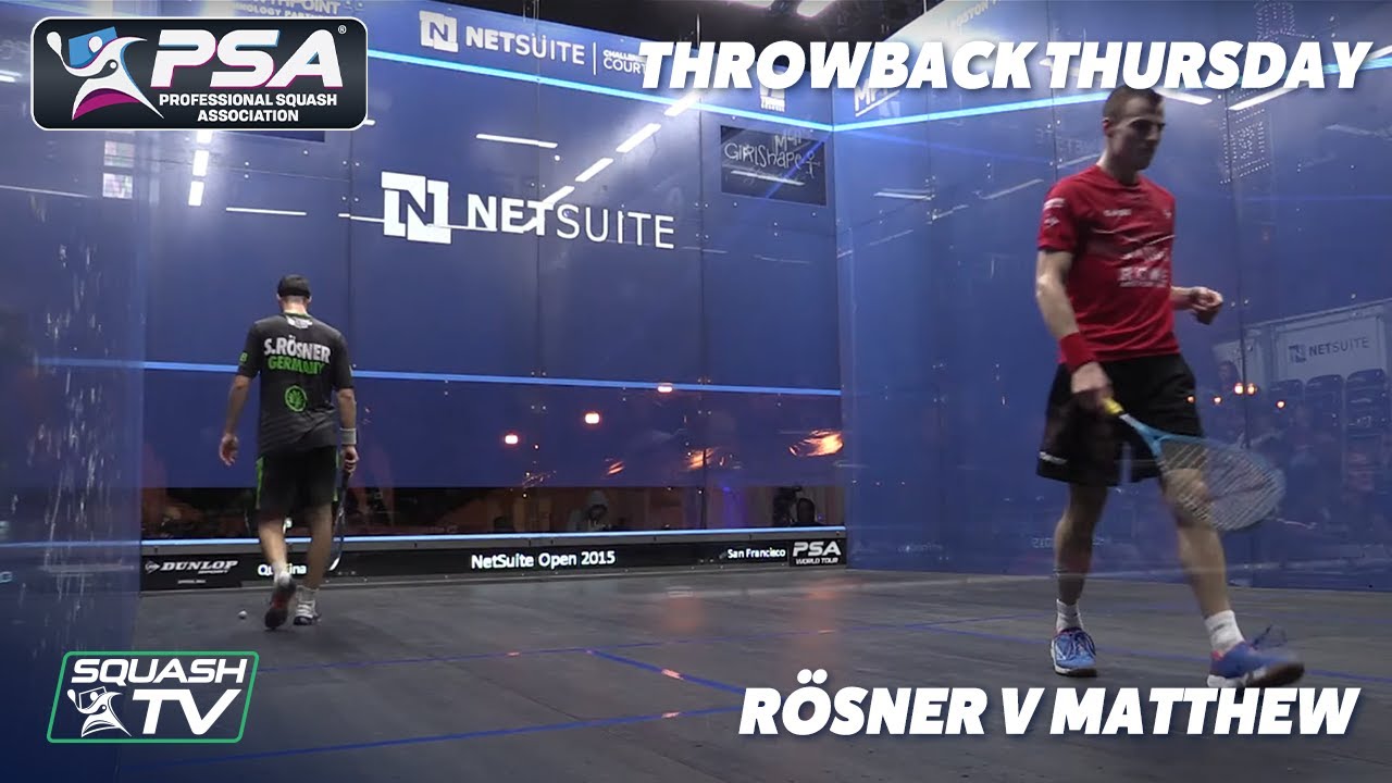 Сквош: #ThrowbackThursday — Рёснер против Мэтью — NetSuite Open 2015, квалификационный отбор — ра...