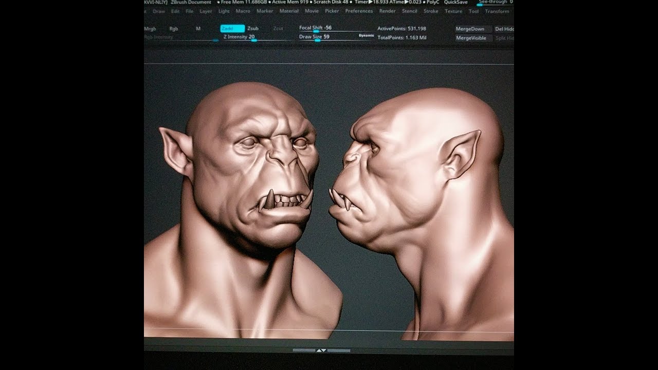 Orc Bust Time Lapse