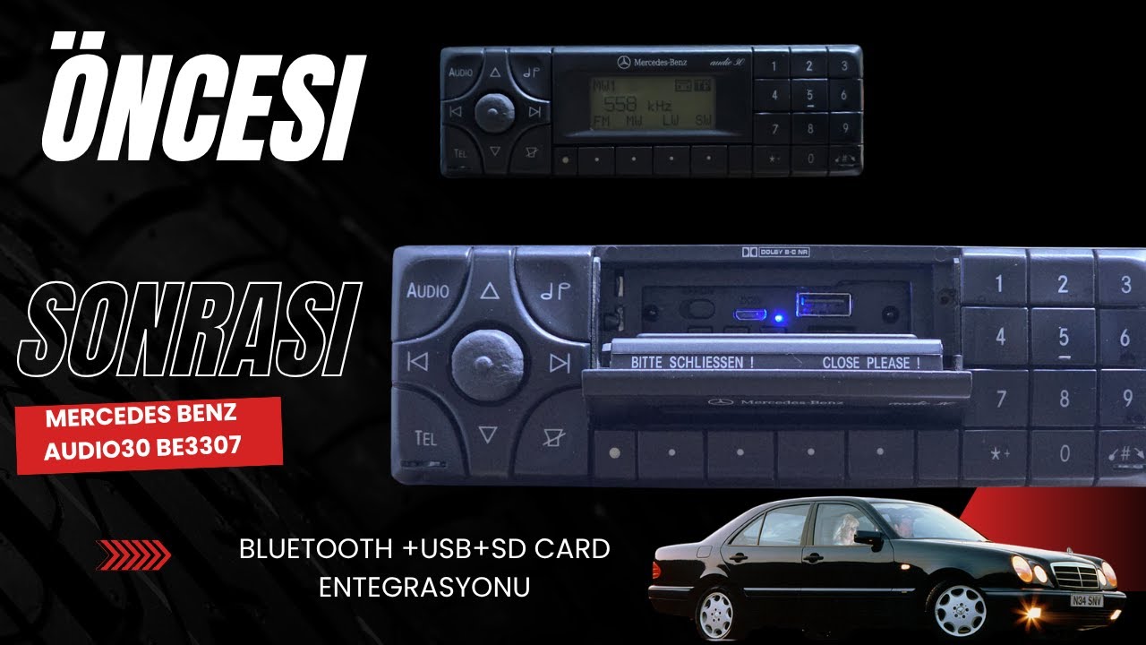 Mercedes W210 Orijinal Teybe Audio 30 BE3307 Gizli Bluetooth Entegrasyonu - Ses Kalitesi Mükemmel!