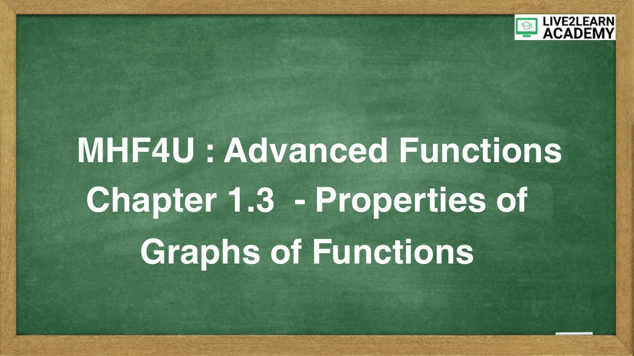 1.3 Properties of Graphs of Functions - Grade 12 Advanced Functions [NELSON TEXTBOOK]
