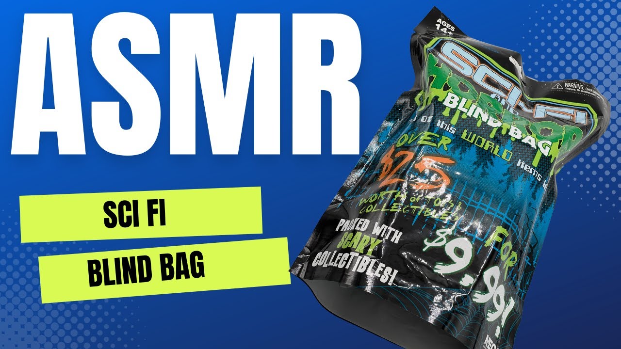 ASMR: Sci Fi Blind Bag Toys / whispering / gum chewing
