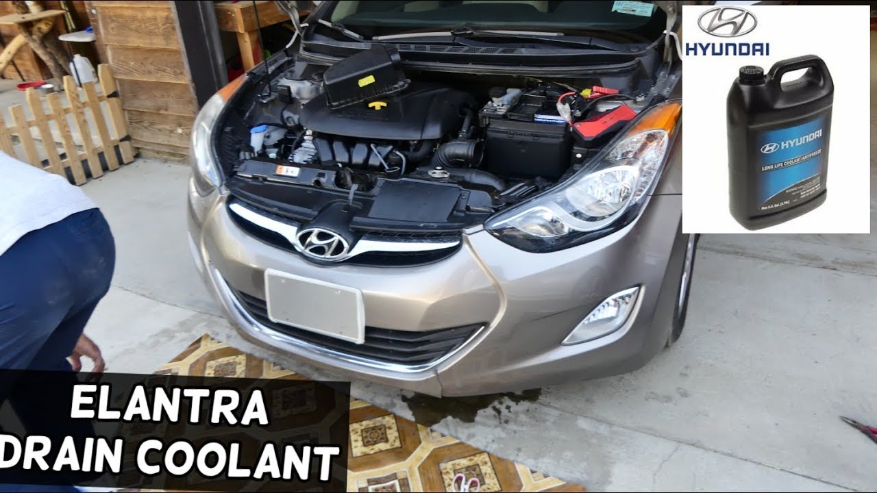 HOW TO FLUSH COOLANT ON HYUNDAI ELANTRA  DRAIN COOLANT
