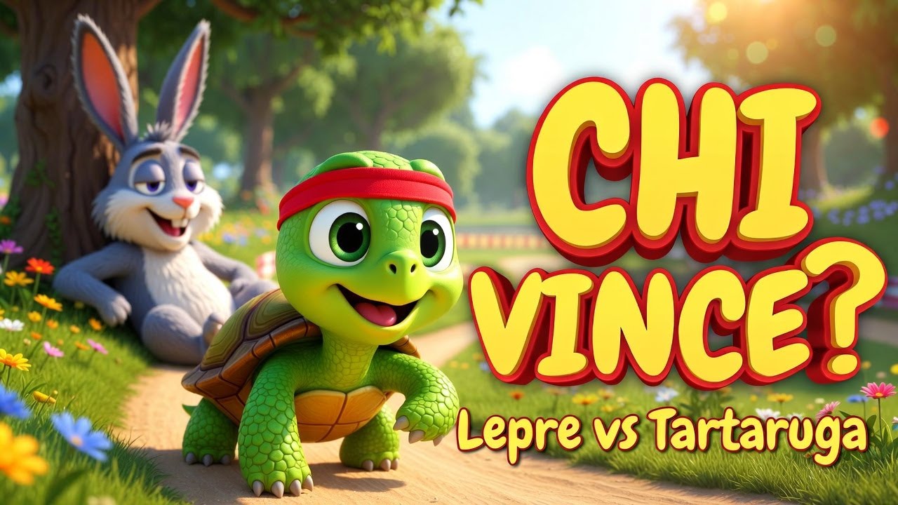 La Lepre e la Tartaruga: Favola di Esopo per Bambini 🐢