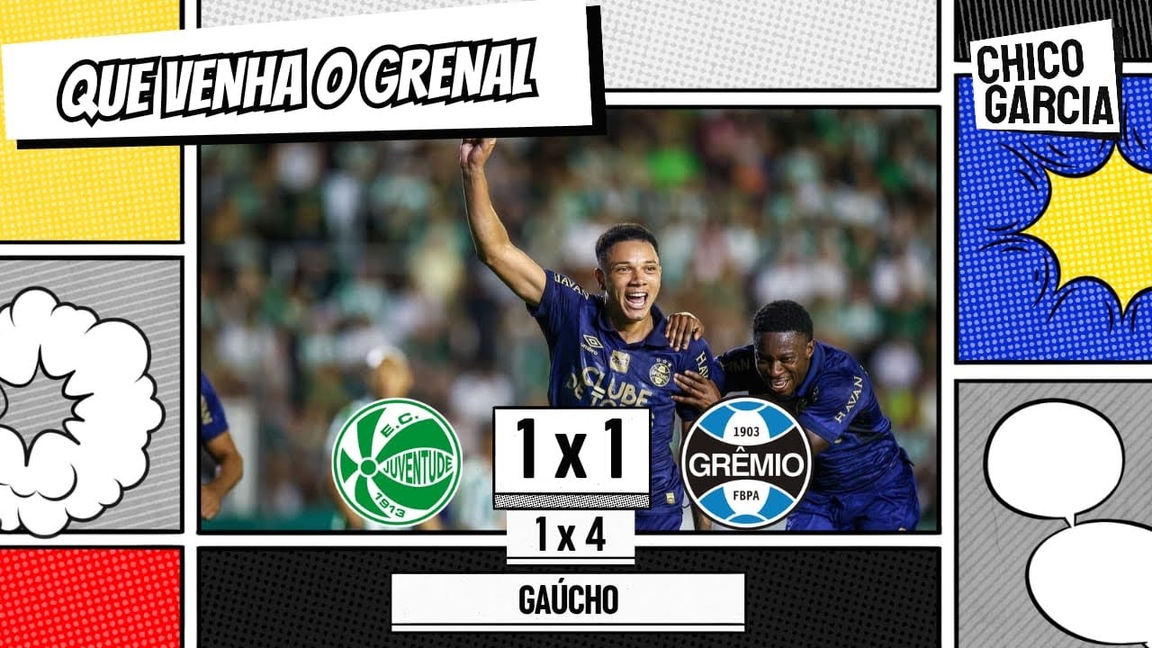 JUVENTUDE 1 (7) X (8) 1 GRÊMIO: TIME MELHORA NO 2º TEMPO E SE GARANTE NA FINAL