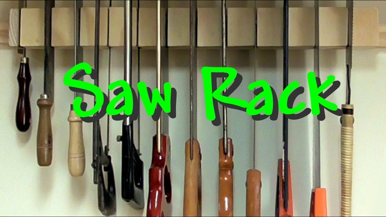 A clever DIY Saw Rack. A great wood shop idea!