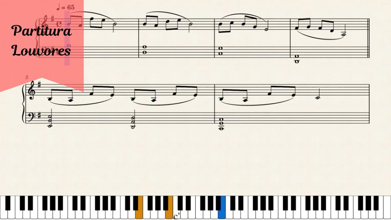 Vem, Meu Filho! (Algemas) - Partitura Piano