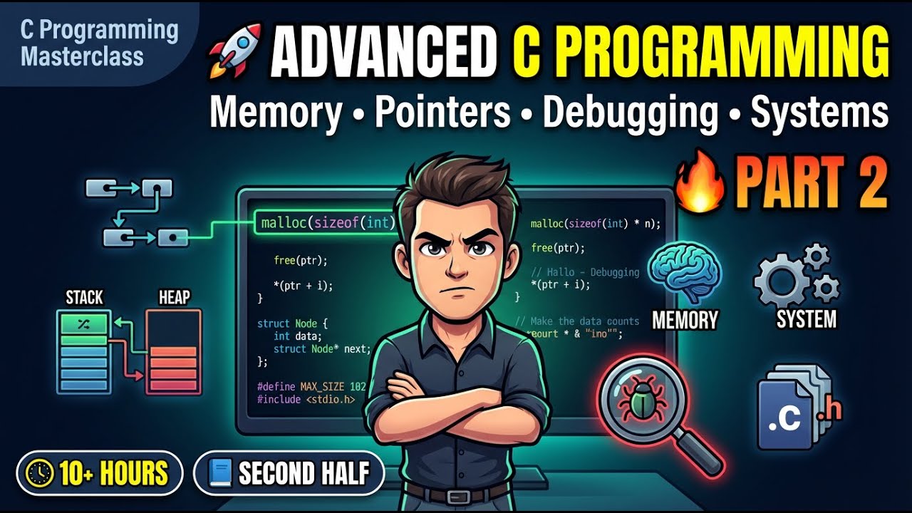 Zero to Hero in C Programming &ndash; Part 2 | Advanced C Concepts Explained Step-by-Step