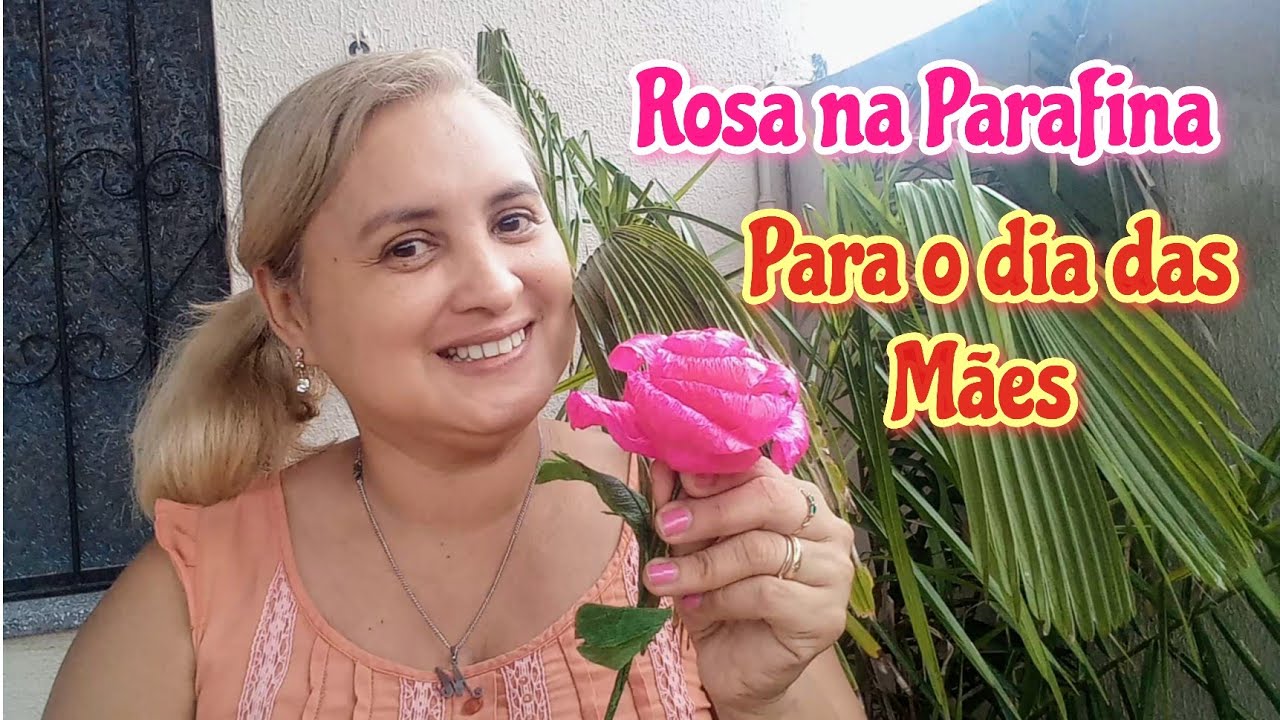 Rosa na parafina para o dia das Mães