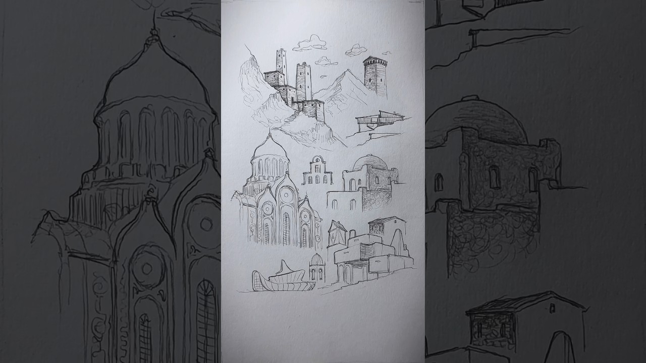 Here&rsquo;s How to Draw Buildings! ✏️ #art #drawing #shortsfeed #shorts