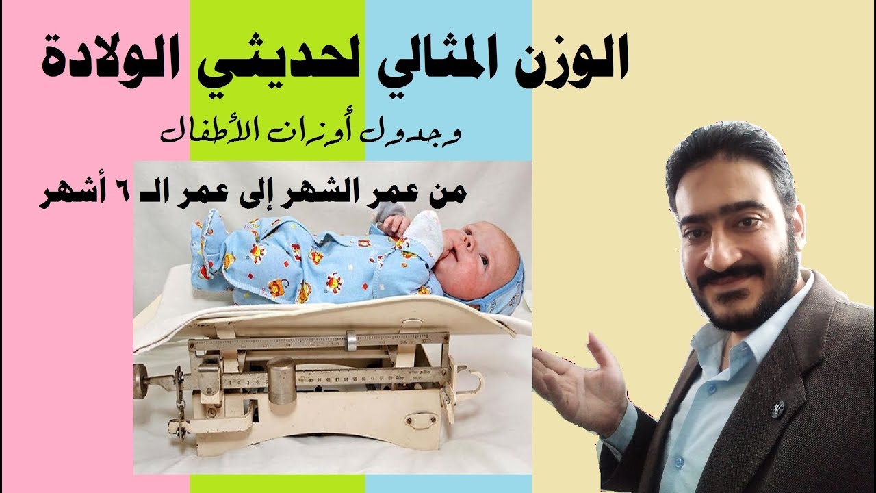 الوزن المثالي لحديثي الولادة وجدول أوزان الأطفال من عمر الشهر إلى عمر الـ 6 أشهر