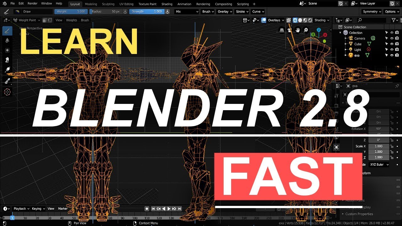 New Blender 2.8 Speed Tutorial Series!
