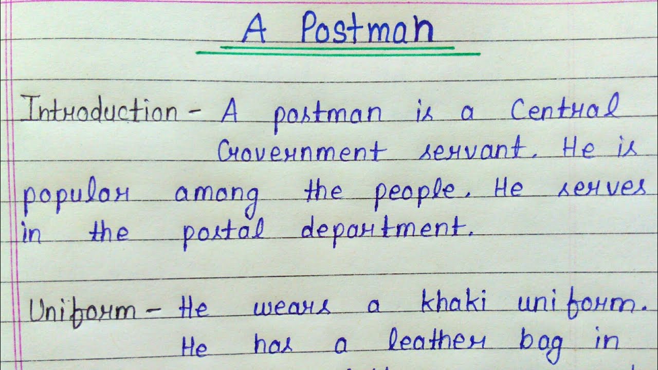Postman essay in english for students