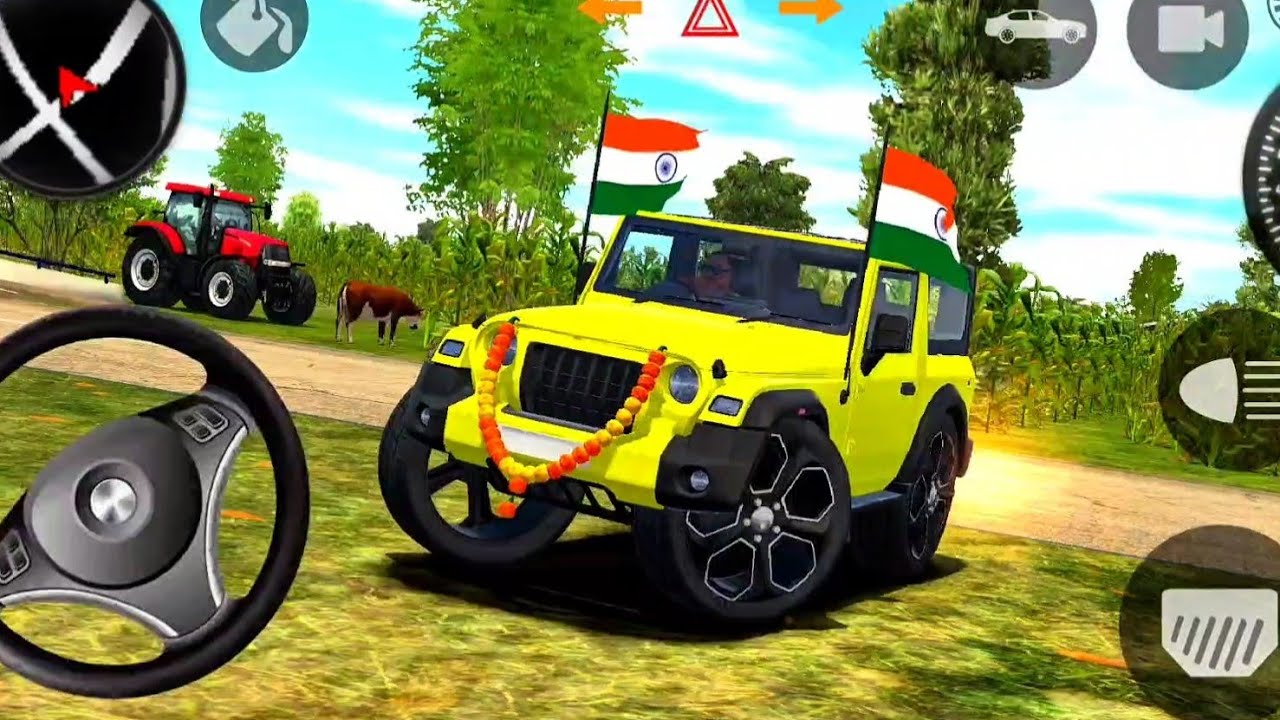 Modified Mahindra Thar😈Games | Indian Yellow Thar | Gadi Wala Games | Car 🎮  🏎️ 🎮🚗