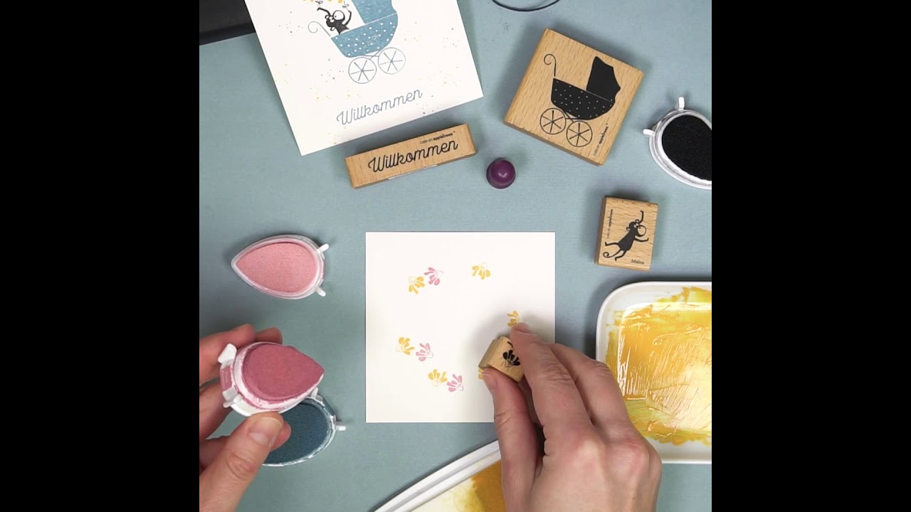 DIY Stamping Tutorial - Stempelset Willkommen