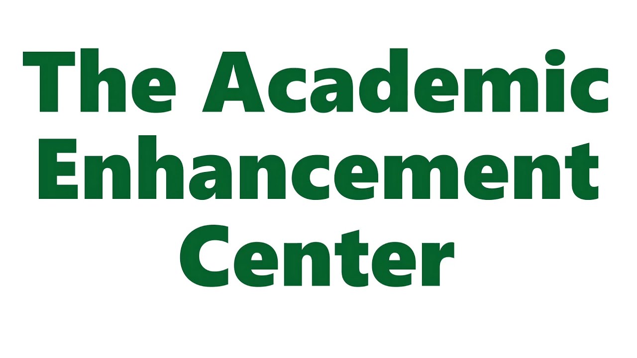 Welcome to the Academic Enhancement Center!