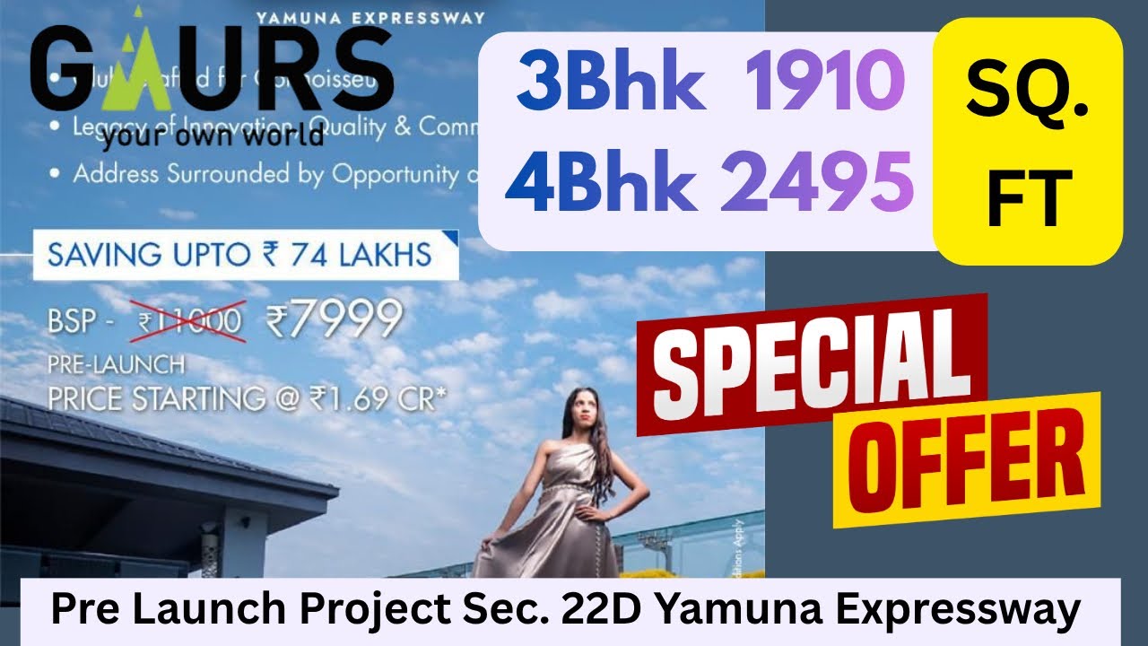 Gaur Group New Project 2025 | Pre-Launch Offer ₹7,999/sq.ft | Luxury Living Near Jewar Airport 