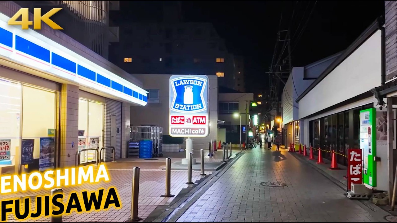Night walk in Enoshima / Fujisawa  · Japan in 4K
