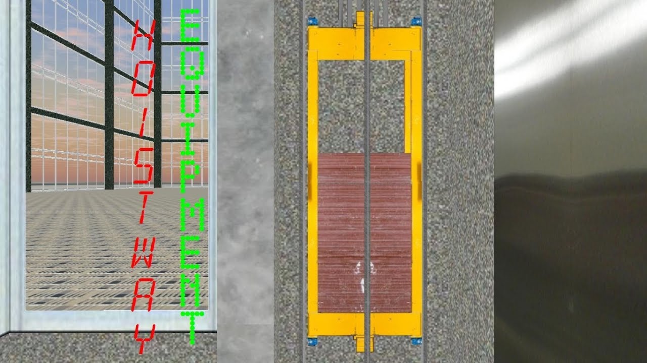 Skyscraper: Ropes, Counterweights and T-Rails on the elevators in Marriot Marquis Interchange City
