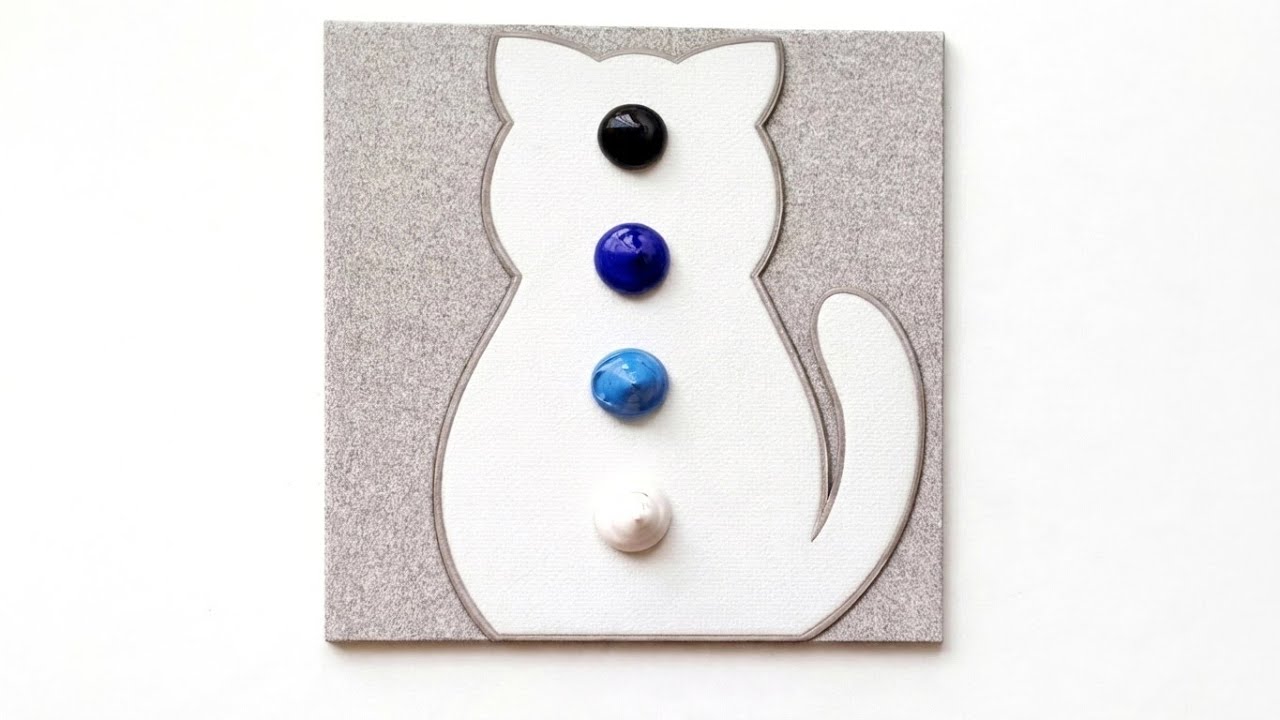 Schwamm-Maltechnik mit Katzen-Galaxie, Acrylmalerei für Anfänger