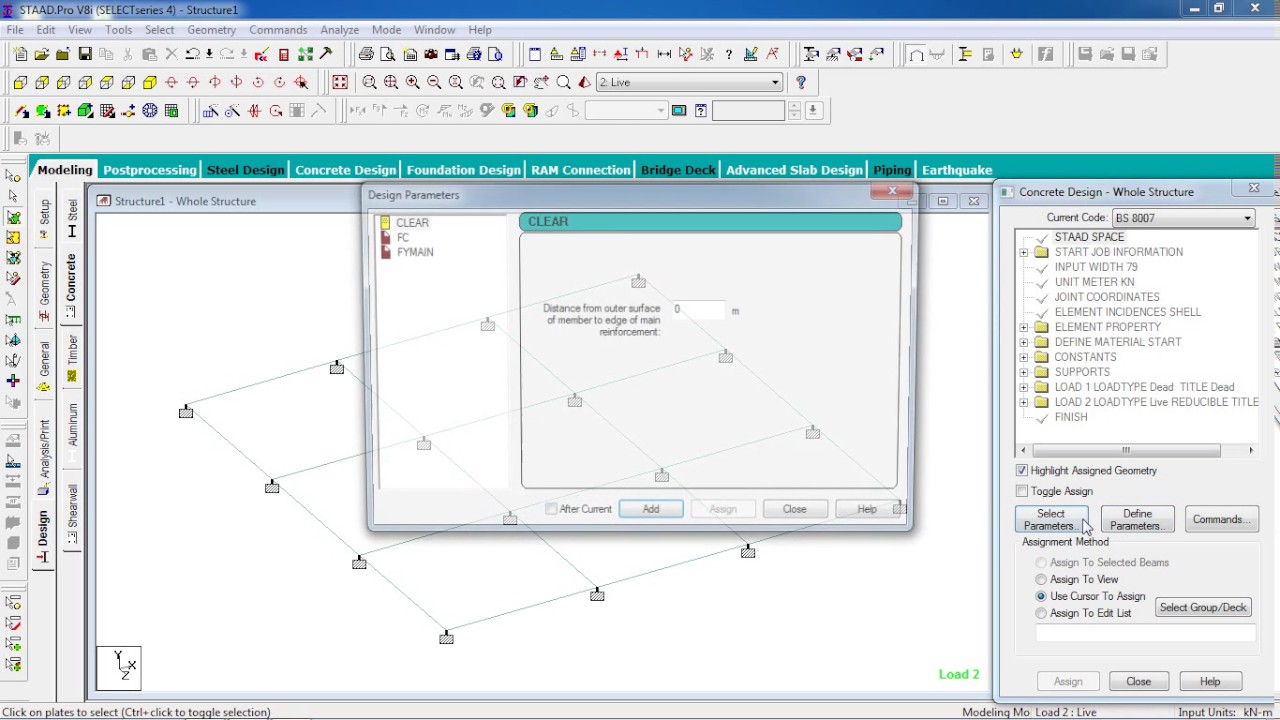 STAAD Pro Tutorials - Analysis & Design of Flat Slab ( Day 31)