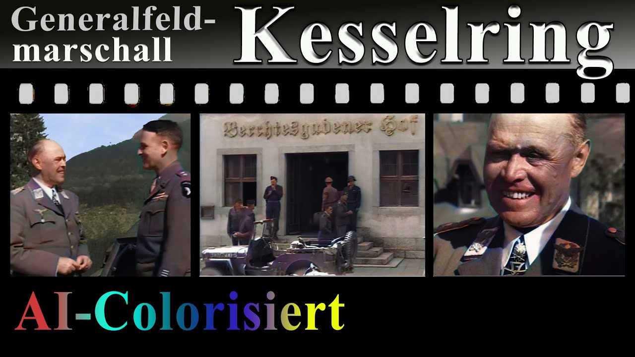(AI-COLORISIERT/RESTAURIERT) DIE KAPITULATIONSVERHANDLUNGEN VON GENERALFELDMARSCHALL KESSELRING
