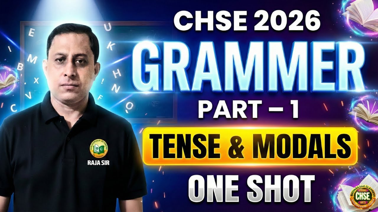 CHSE 2026 English Grammar || One Shot || Tense & Modals Part-1 || Full Concept Class for +2 Students